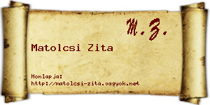 Matolcsi Zita névjegykártya